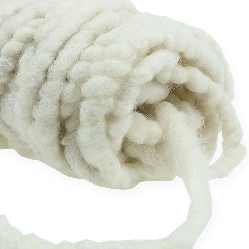 položky Filcový šňůrový fleece Mirabell 25m bílý