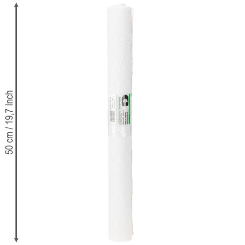 položky Krepový papír pro květinářství bílý 50×250cm 5ks