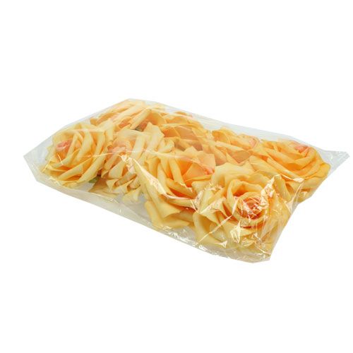 Floristik24 Pěnová růžová žlutá Ø10cm 8 ks