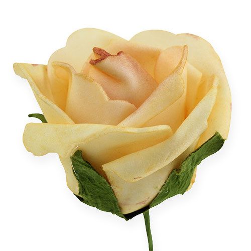 položky Pěnová růže Ø4,5cm meruňka 36str