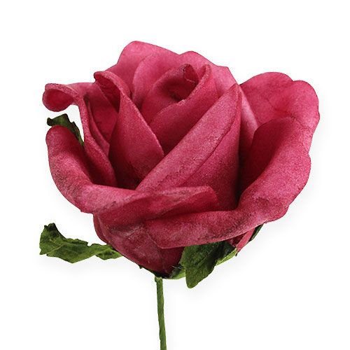 položky Pěnová růže Ø4,5cm fuchsiová 36str