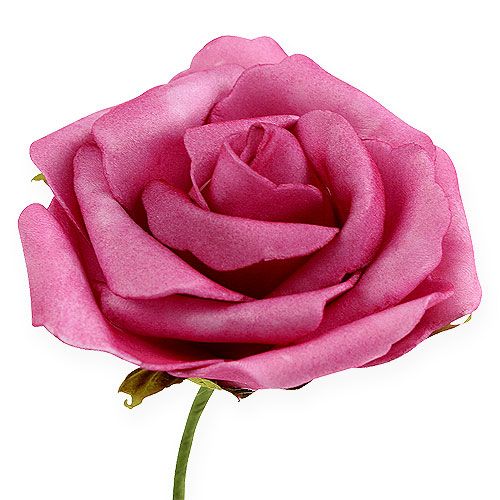 Floristik24 Pěnová růže Ø 8cm fuchsiová 18 ks
