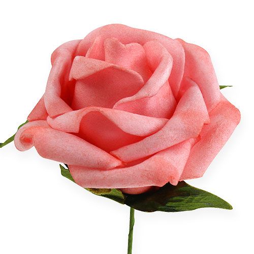Floristik24 Pěnová růže Ø 6cm růžová 27p