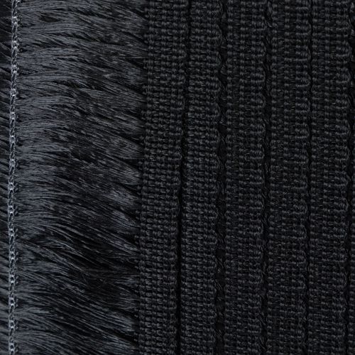 položky Černá třásňová stuha 4cm, kordónový lem, ozdobný lurex s třásněmi 25m