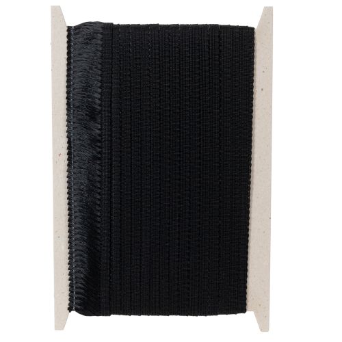 položky Černá třásňová stuha 4cm, kordónový lem, ozdobný lurex s třásněmi 25m