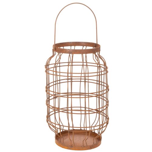 Zahradní lucerna, kovová, rezavá povrchová úprava, rukojeť, vintage, Ø19,5 cm nakoupit | Floristik24.cz