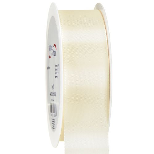 Floristik24 Dárková stuha a ozdobná stuha taftová stuha krémová 40mm 50m