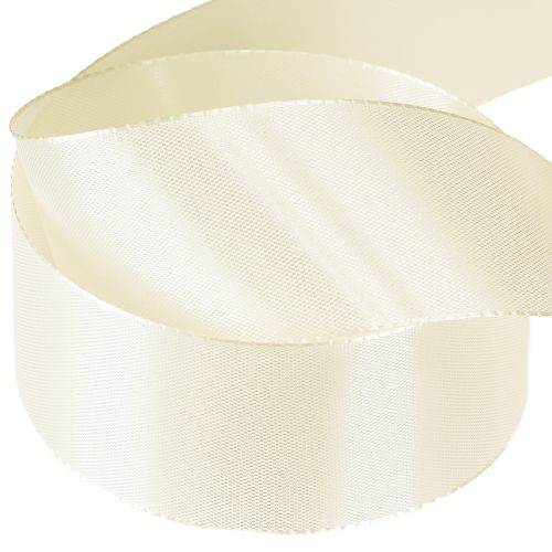 položky Dárková stuha a ozdobná stuha taftová stuha krémová 40mm 50m