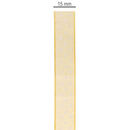 položky Dárková stuha s puntíky, perfektní ozdoba pro dárkové balíčky a dárkové krabičky, šířka 1,5 cm, délka 20 m