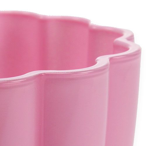 Floristik24 Skleněná váza "Bloom" růžová Ø14cm H17cm