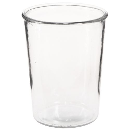 Floristik24 Skleněná váza kónická dekorativní váza transparentní Ø12cm H15,5cm 2ks