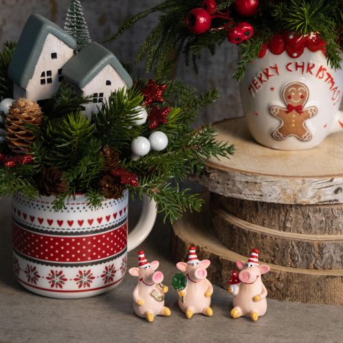 položky Dekorace Lucky Pig Prasátko s amulety pro štěstí 5cm 6 ks