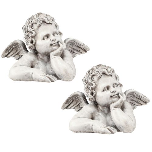 položky Náhrobní výzdoba anděl poprsí výzdoba hrobu polyresin 16×10×11,5cm 2 ks