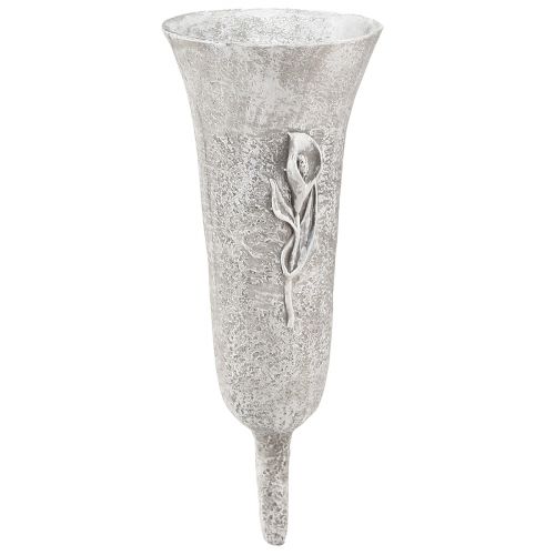 položky Hřbitovní váza šedá Váza s hrotem Design calla V32,5cm