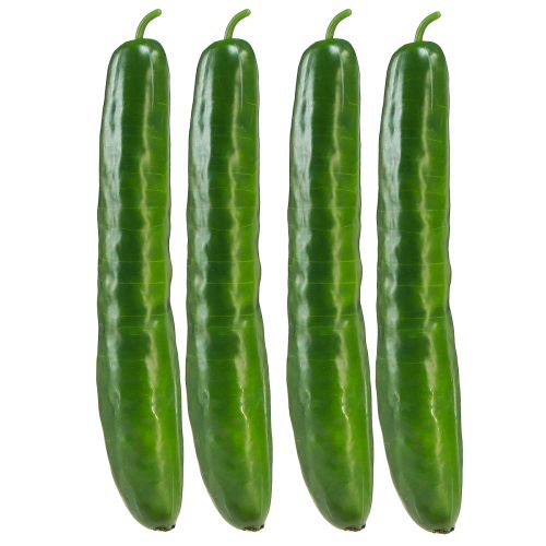 položky Umělé okurky na ozdobu zeleniny 24cm 4 ks