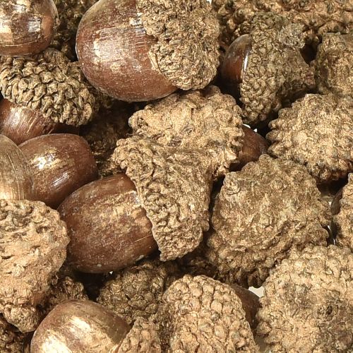 položky Zlaté podzimní plody, slavnostní podzimní dekorace, přírodní dekorativní žaludy, adventní dekorace Ø1,5 – 2,5 cm D1,5 – 3 cm 300 g