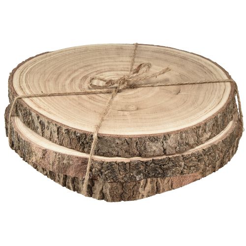 položky Dřevěné kotouče stromový kotouč Paulownia přírodní Ø26-28cm 3 ks