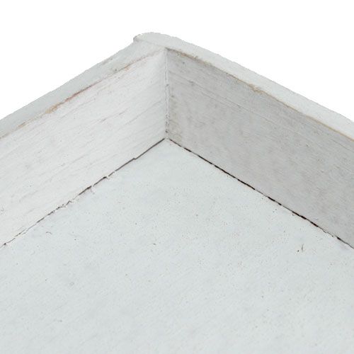 Floristik24 Dřevěný tác bílý 30cmx30cm