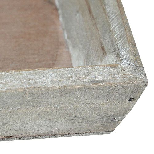 Floristik24 Dřevěná mísa světle šedá 39cm x 15cm