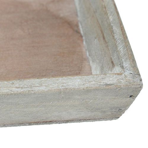 Floristik24 Dřevěný tác šedý 57cm x 17cm