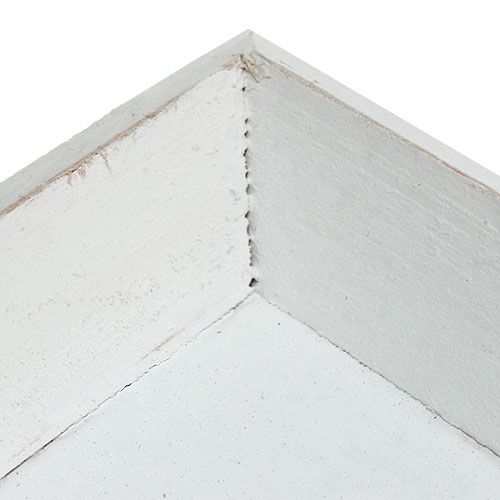 položky Bílý dřevěný podnos 39 cm x 15 cm