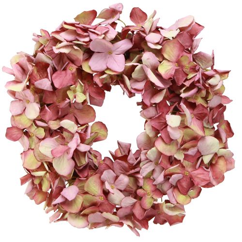 položky Hydrangea věnec fialově růžový umělý dekorativní věnec Ø30cm