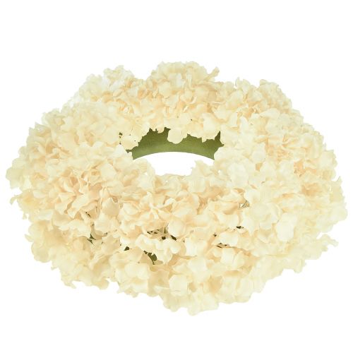 položky Hydrangea věnec krémové umělé hortenzie Ø40cm