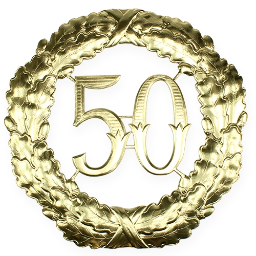 Výročí číslo 50 ve zlatě Ø40cm