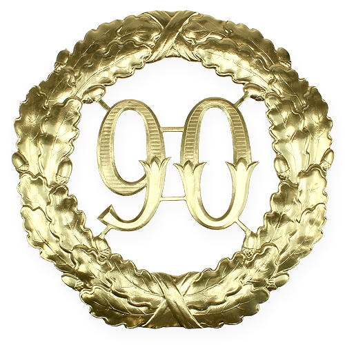 položky Výročí číslo 90 ve zlatě Ø40cm