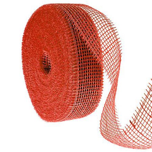 Červená jutová stuha, šířka 5 cm, délka 40 m nakoupit | Floristik24.cz