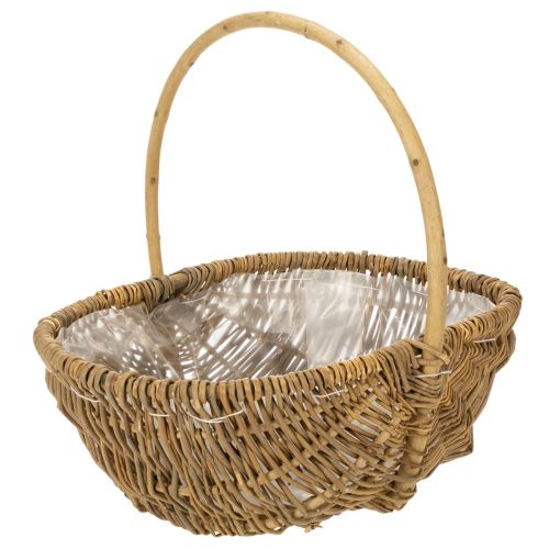 Bramborový košík 43/33/23cm s alobalem, přírodní, sada 3 kusů. nakoupit | Floristik24.cz
