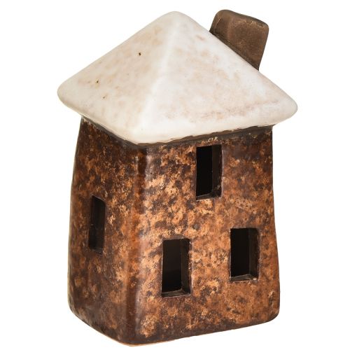 Floristik24 Okouzlující sada 3 keramických domečků - různé barvy, 9 cm - atmosférická světelná dekorace do každého pokoje - 3 kusy