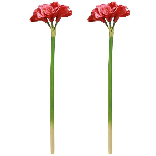 položky Umělá Amarylis Umělé květiny Červená Ø18cm L68cm 2ks