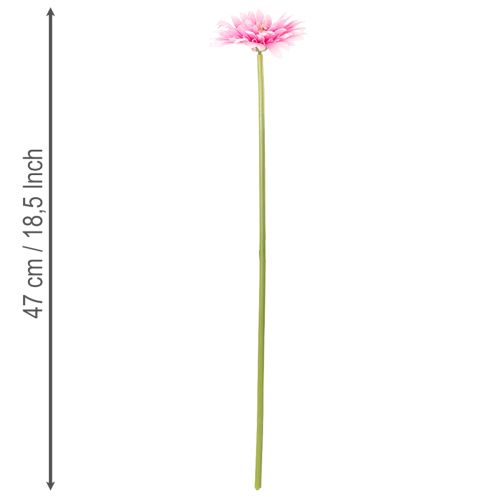 Umělé zahradní květiny gerbery, růžové, 47 cm, 6 kusů | Floristik24.cz