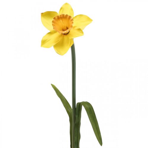 Floristik24 Umělý narcis hedvábný květ žlutý narcis 59cm