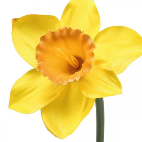 Floristik24 Umělý narcis hedvábný květ žlutý narcis 59cm