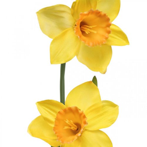 Umělé narcisy Hedvábné květy žluté 2 květy 61cm
