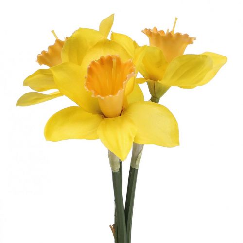 Floristik24 Umělé narcisy hedvábné květy žluté narcisy 40cm 3 ks