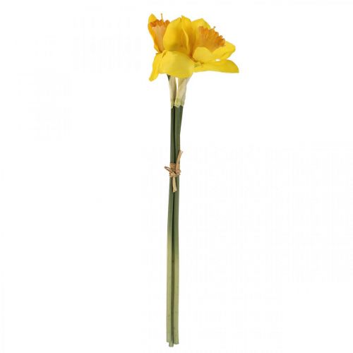 položky Umělé narcisy hedvábné květy žluté narcisy 40cm 3 ks
