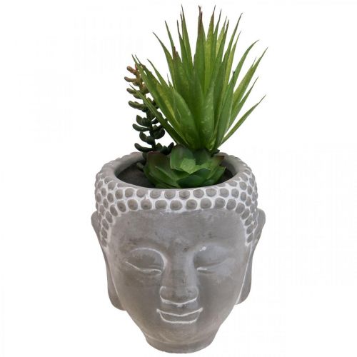 položky Umělý sukulentní květináč Buddha Ø12cm V25cm