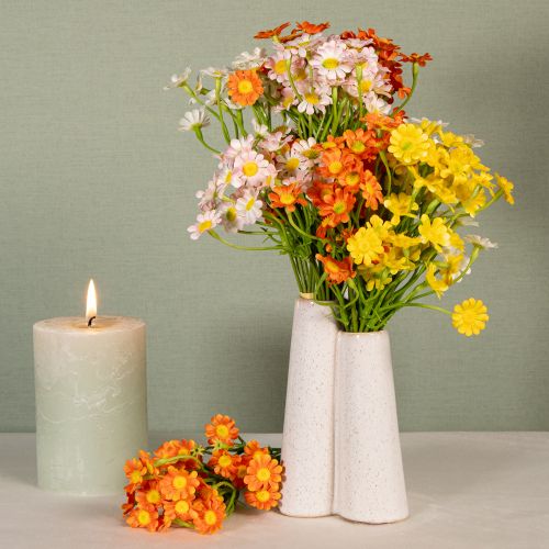 položky Umělá kytice heřmánku pro zářivou a snadno udržovatelnou dekoraci domácnosti, 28 cm, 3 kusy