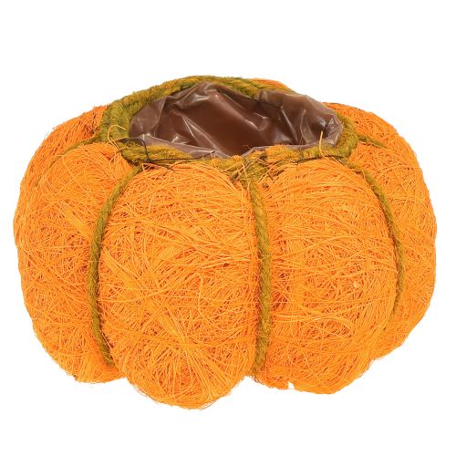 položky Dýňový květináč oranžový/žlutozelený ze sisalu Ø15cm V9cm