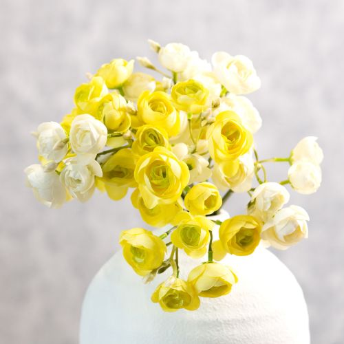 položky Umělá kytice pryskyřníků pro jarní dekoraci domova, 32 cm, 5 kusů