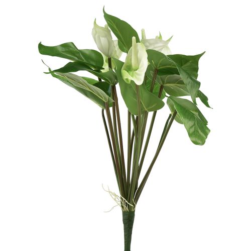 položky Umělé květiny, květ plameňáka, umělá anthurium bílá 36cm