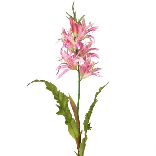 položky Umělé květiny, hedvábné květiny dekorativní lilie růžová 97cm
