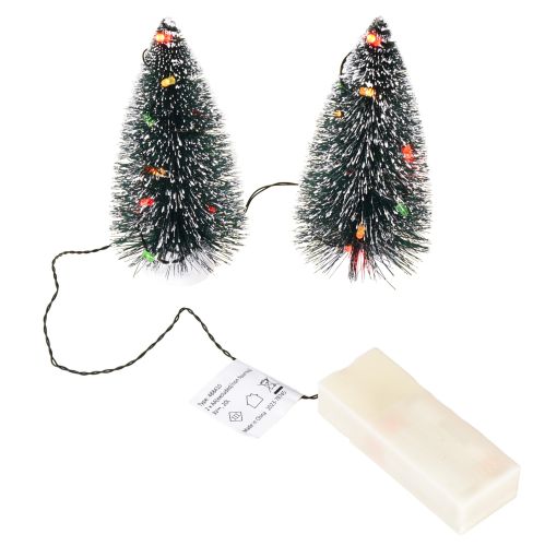 položky LED vánoční stromeček mini umělý na baterie 16cm 2ks
