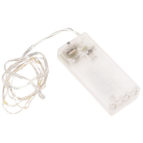 Bateriové řetězové světelné řetězy pro vnitřní použití, teplá bílá, 10 LED diod, délka 1 m, 6 kusů