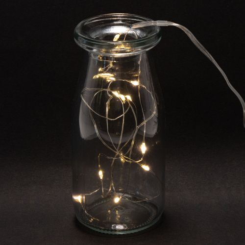 Bateriové řetězové světelné řetězy pro vnitřní použití, teplá bílá, 10 LED diod, délka 1 m, 6 kusů | Floristik24.cz