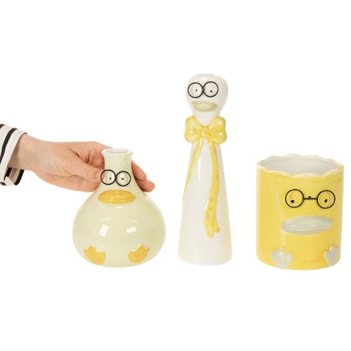 Set keramických figurek kachniček s brýlemi 25 cm - 3 ks | Floristik24.cz
