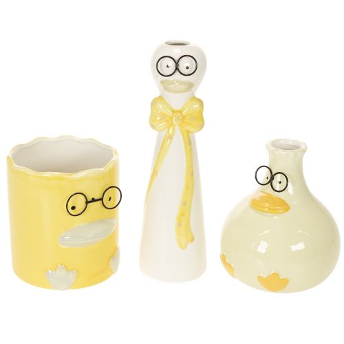 Set keramických figurek kachniček s brýlemi 25 cm - 3 ks | Floristik24.cz